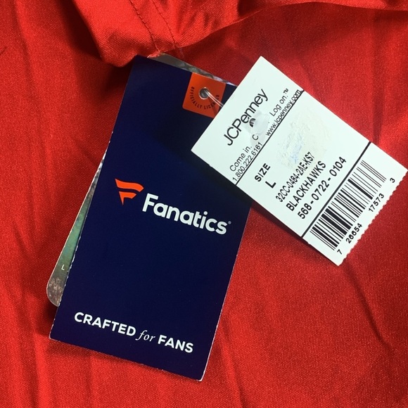 Chicago Blackhawks NHL Quarter-Zip Jacket Red Size Large NWT - Picture 6 of 12